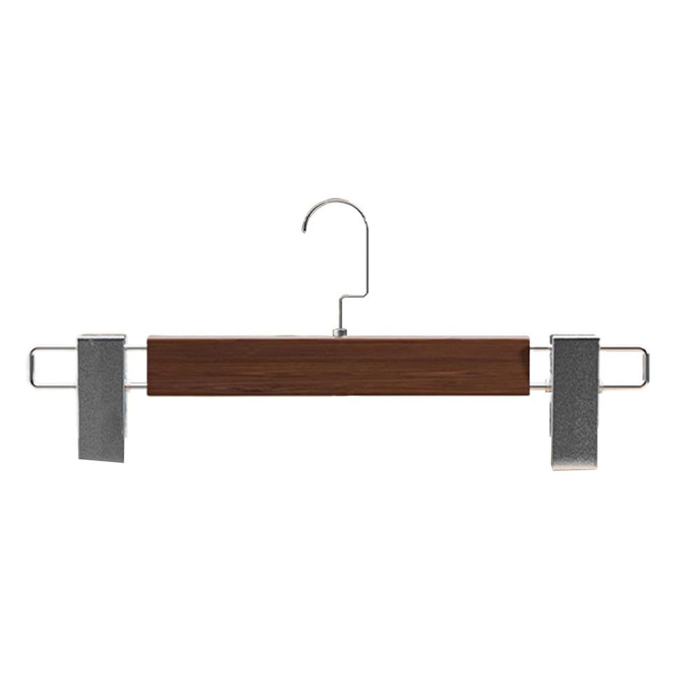 

New Sturdy Hangers with Clips Rotating Hook Wide Wooden Closet Hangers Non-Slip Organizer Cabinet Closet
