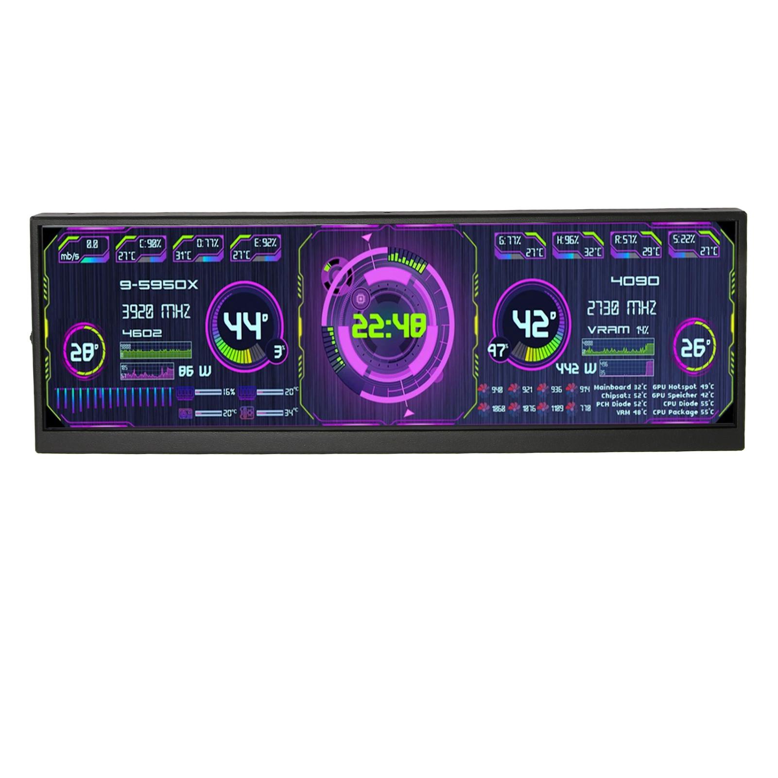 

12,7-дюймовый портативный монитор 4K 120 Гц IPS второй экран Mini HD мультимедийный интерфейс для Aida64 Sub