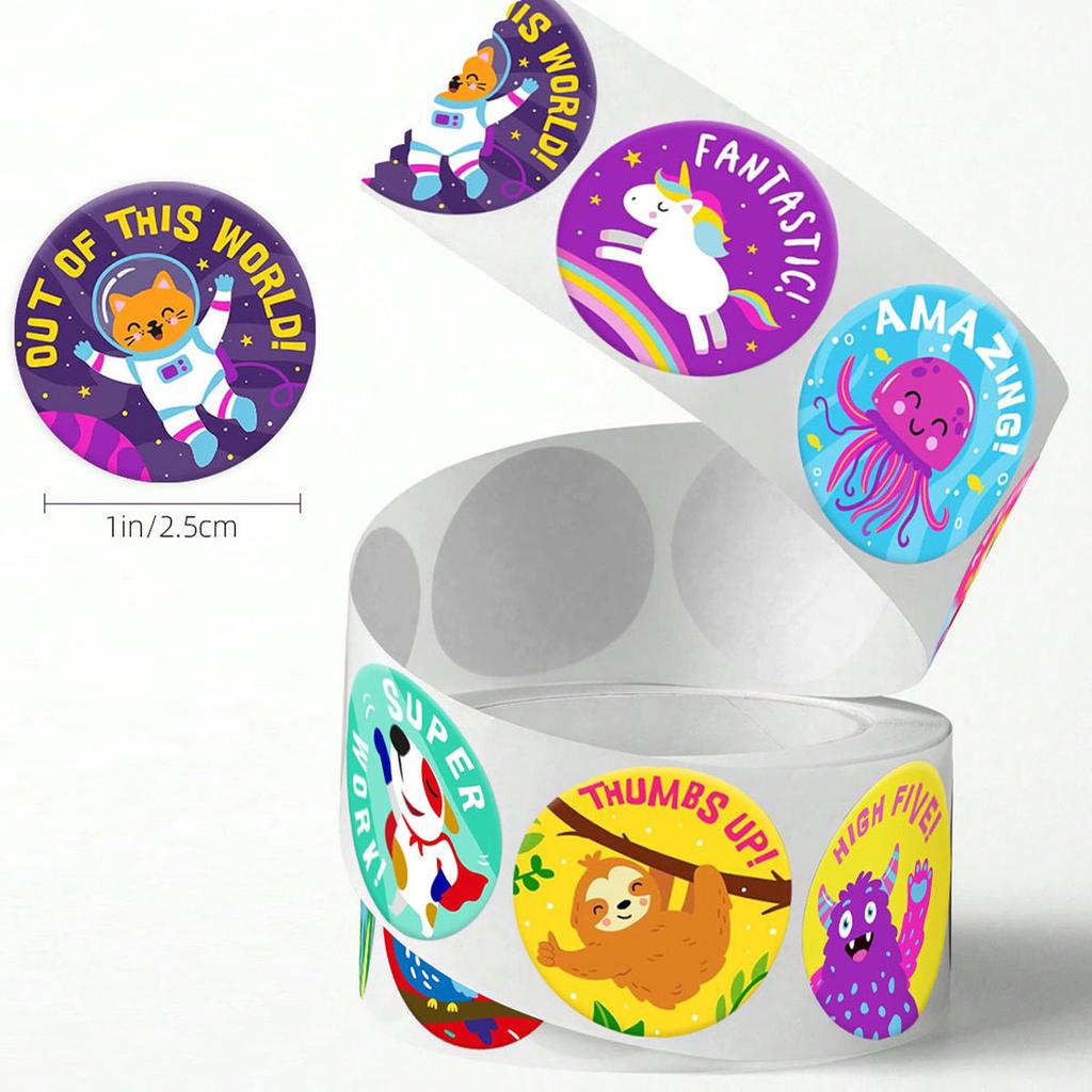 500-1000Pcs Motivational Stickers For Kidsteacher Reward Stickers Roll Potty Training Sticker For School Classroom Home