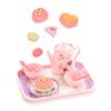 Teas Set for Little Girls 36Pcs Teas Party Pretend for Play Afternoon Teas Playset with Plastics Pot Cups Spoons Dessert