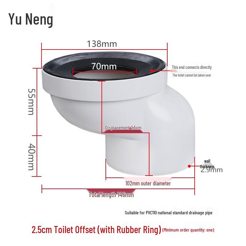 PVC Toilet Offset Connector