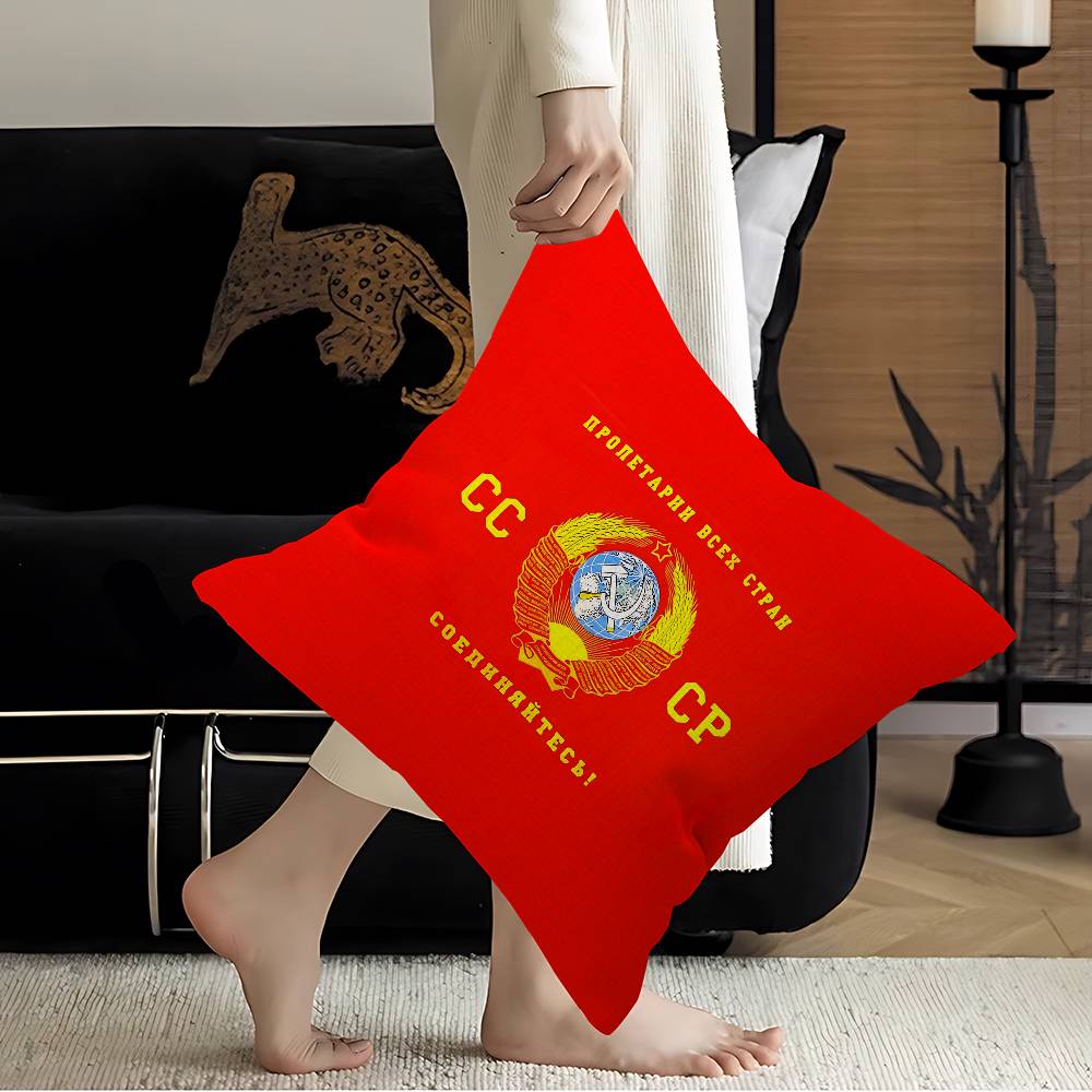 Cccp Ussr Soviet Pillow Cushion Cover Pillowcase Living Room Sofa Home Decor
