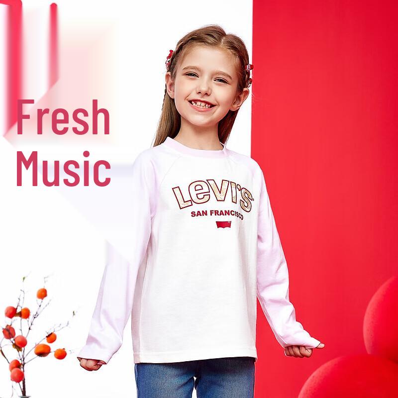 Levi s Детская хлопковая футболка с длинным рукавом 150/72