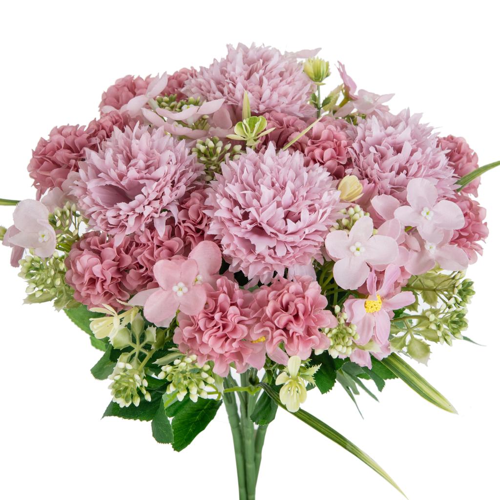 Artificial Flowers Silk Lilac Ball Chrysanthemum Wedding Wreath Home Room Table Yard Festival Decor Bridal Bouquet DIY Gift prop