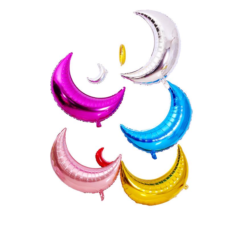 28-inch Moon Aluminum Foil Balloon for Qixi Festival, Valentine's Day, Weddings, and Children's Birthday Decorations
