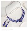 European & American Fashion Crystal Necklace and Earrings Set for Brides