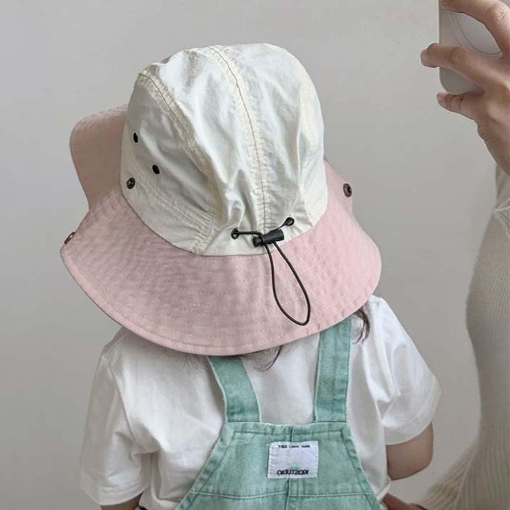Korean Style Summer Kid Sun Hat Comfortable Quick-dry Fisherman Hat Candy Color Bucket Cap  Boys