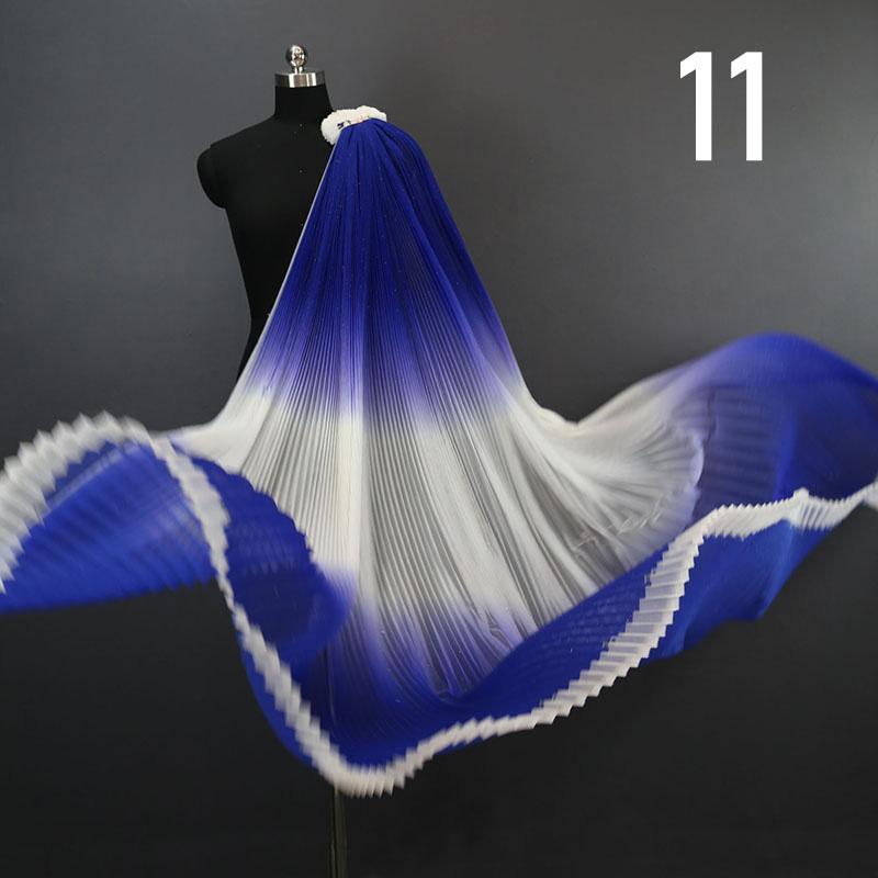 Gradient Plissee Mesh Stoff Akkordeon Plissee Stoff Für DIY Kleid Bühne Kostüm Hanfu Mode Hintergrund Decor Designer Stoff