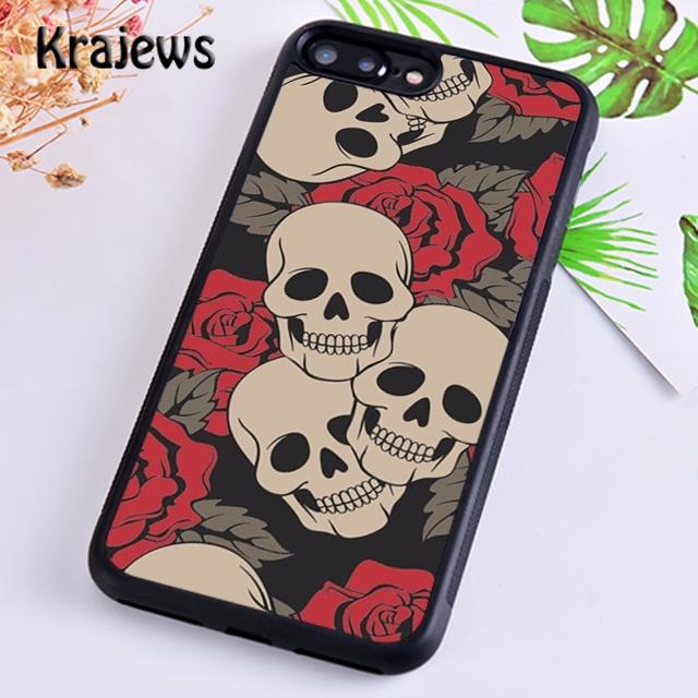 Krajews Skull with dimand eyes Phone Case Cover For iPhone 17 Air 16 15 14 plus 12 13 pro max coque Fundas
