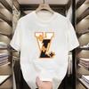 New Cotton Short Sleeve Print Ins Style Summer Trend Brand Loose Tshirt Men's Round Neck All with Short Sleeve Jacket Casual