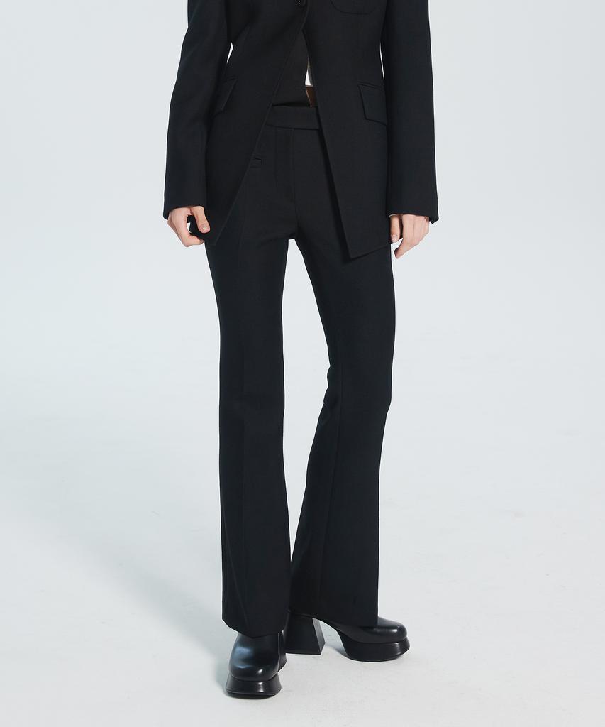 RACLEUR Ra Semi Bootcut Wool Slacks [Black]