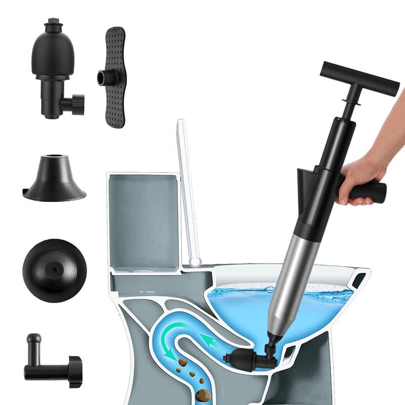 Professionele hogedrukluchtafvoerblaster Klompbagger Verstopte verwijderaar Toiletplunjer Badkamer Gootsteenafvoerblaster