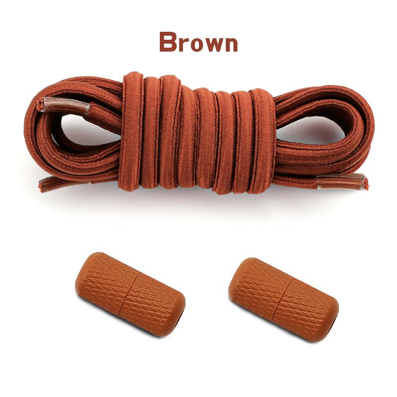 Round Elastic Laces without ties Metal Buckle Shoelace Sneakers Flat Shoes no tie shoelaces Shoe Accessories 1Pair/2Pair