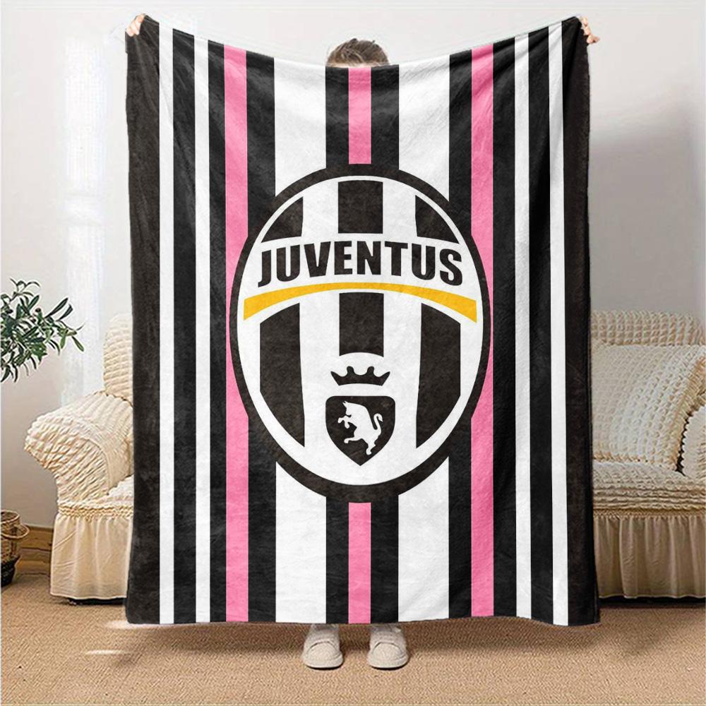 Juventus FC Druck Flanelldecke Hohe Qualität Warm Bequem Decke für Alle Jahreszeiten Perfekt für Geschenke Heimdekoration
