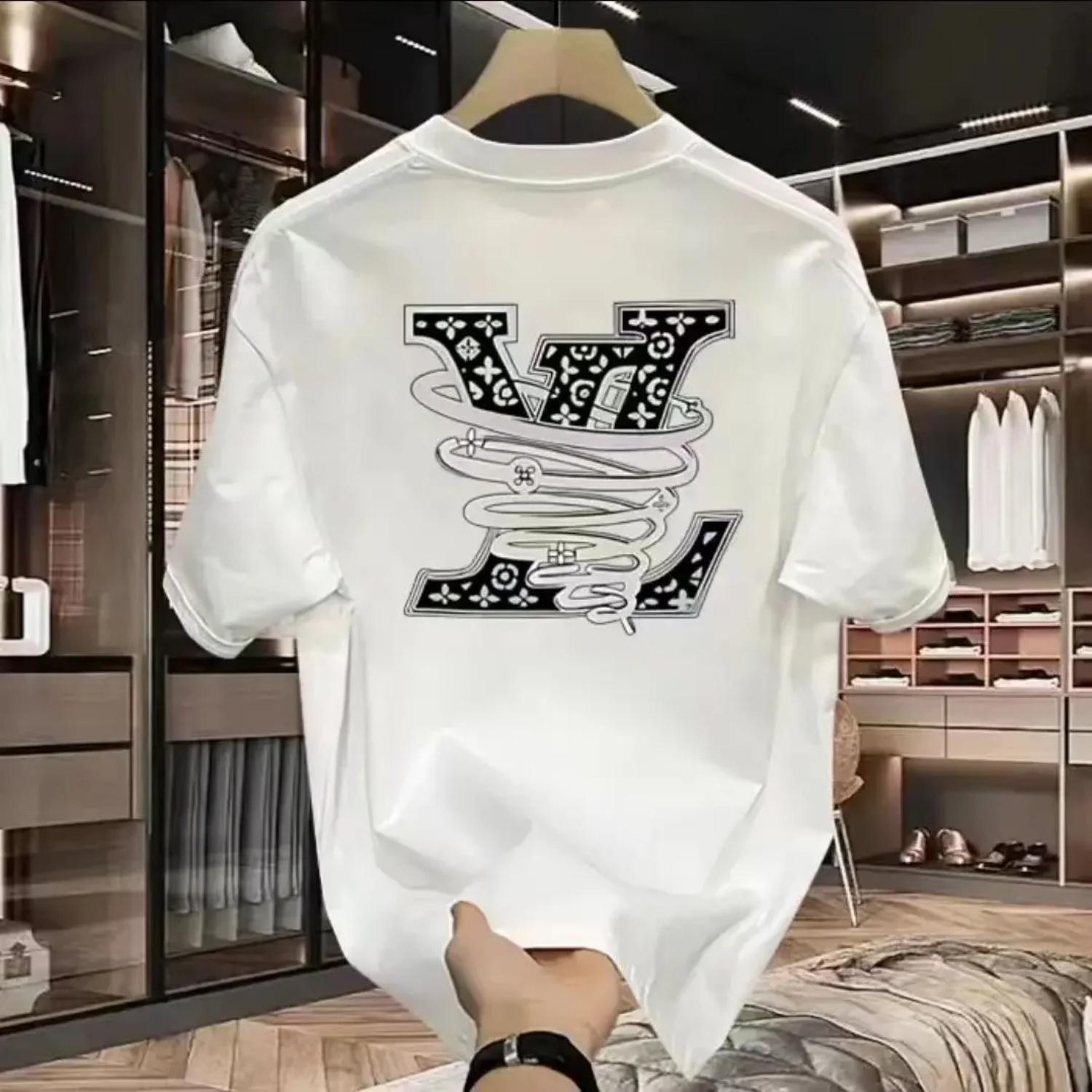 

Summer Streetwear New Arrival T-Shirt - Fashion Unisex Oversized Round Neck Graphic Short Sleeve Tee (Versatile Casual Top) S чёрный