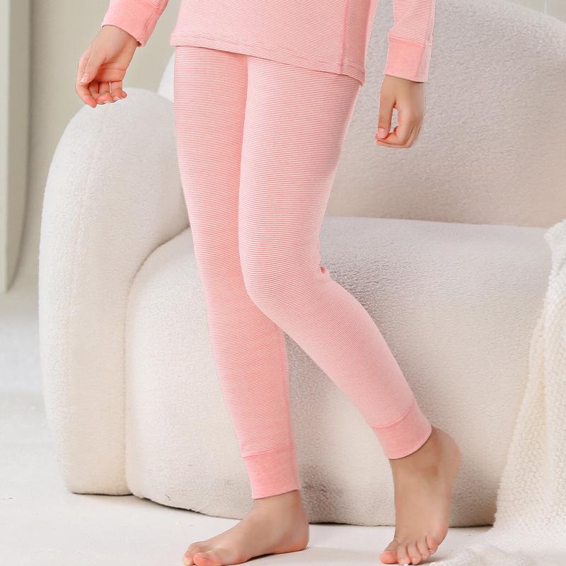 Children's Warm Autumn Pants - Boys' and Girls' Thick Wool Base Layer