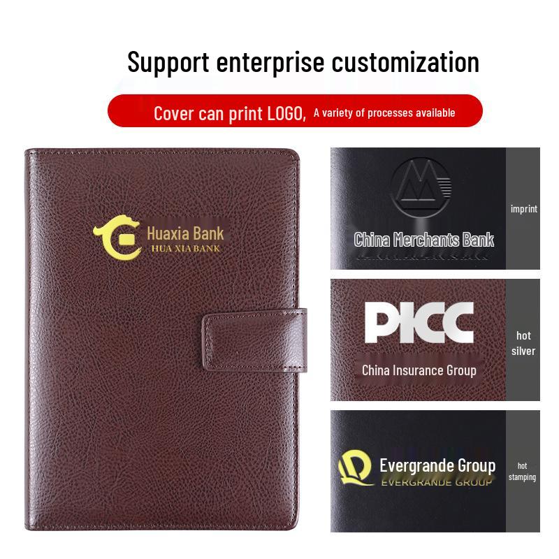 Raccoglitore ad anelli staccabili formato B5 con logo personalizzato per riunioni di lavoro