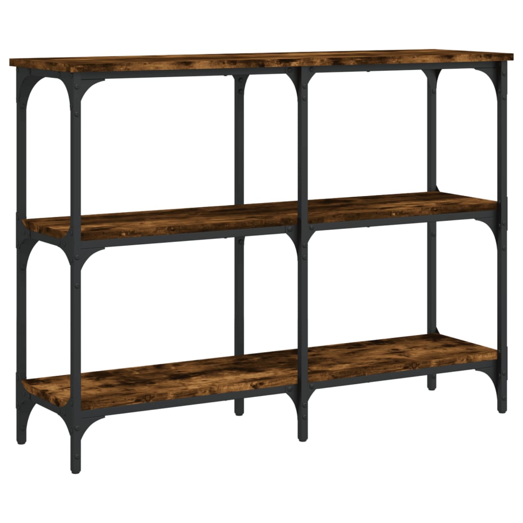 Console Table Smoked Oak 100x29x75 cm Wood Based Material