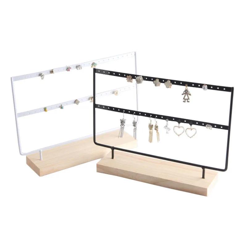 Wrought iron creative earring rack jewelry display shelf household hanging earrings earrings storage earrings jewelry box