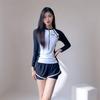 2025 Women's Long Sleeve Sporty Boyleg Swimsuit - Conservative, Anti-Exposure