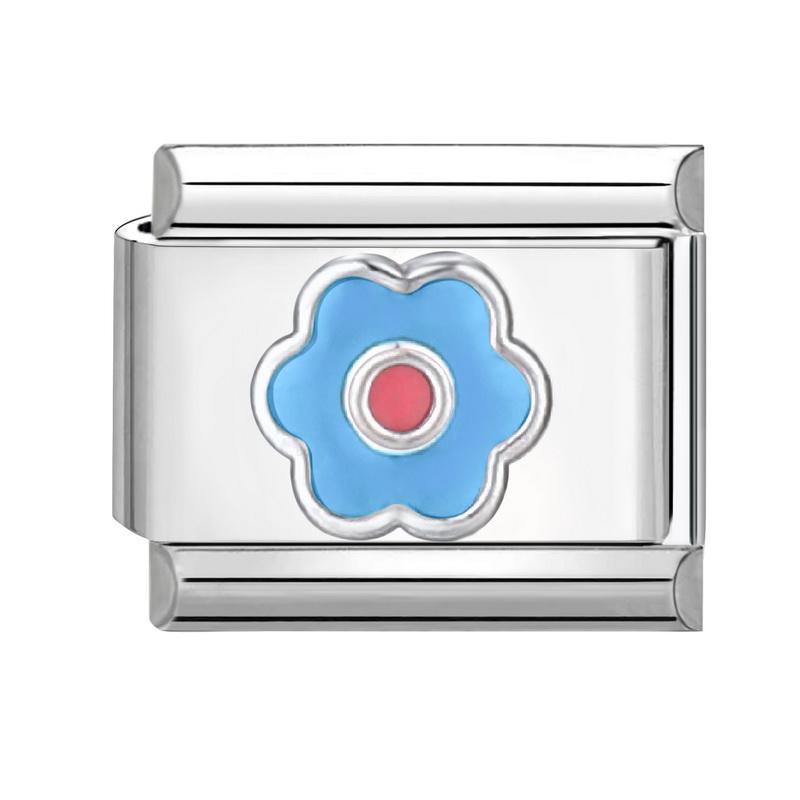 Zale Charm Italian Albastru Carouri Fluture Ochi de Diavol Flori Pisică Inimă Se Potrivesc Brățară Oțel Inoxidabil 9mm Femei DIY Făcut Cadouri