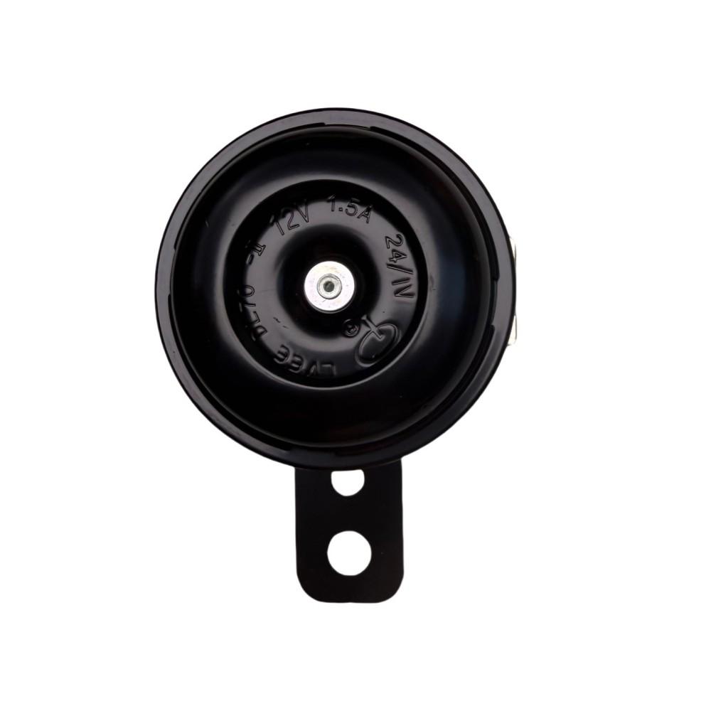 Universal Motorcycle Electric 12V 1.5A/48V 60V 72V 0.2A Round Black Basin Air Horn Motorbike Loud Disc Speaker 105Db,Pack Of 1