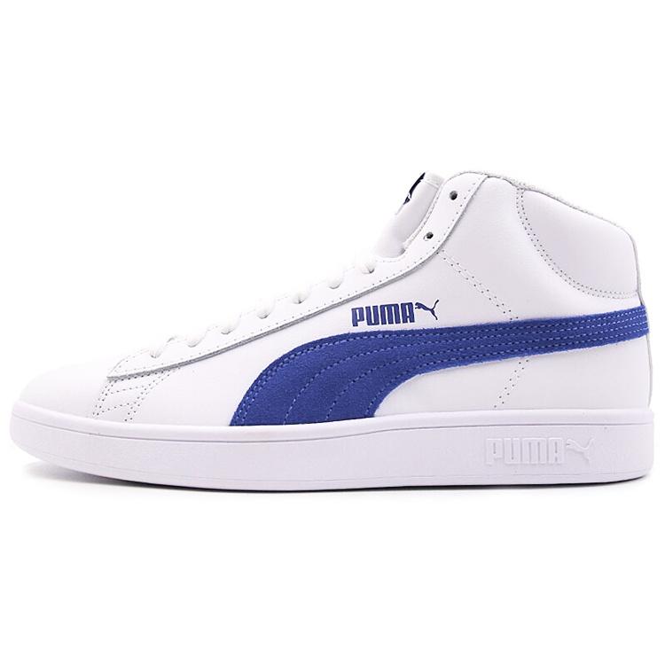 PUMA Smash v2 Mid L White Blue Men s 366924-01 EU 36