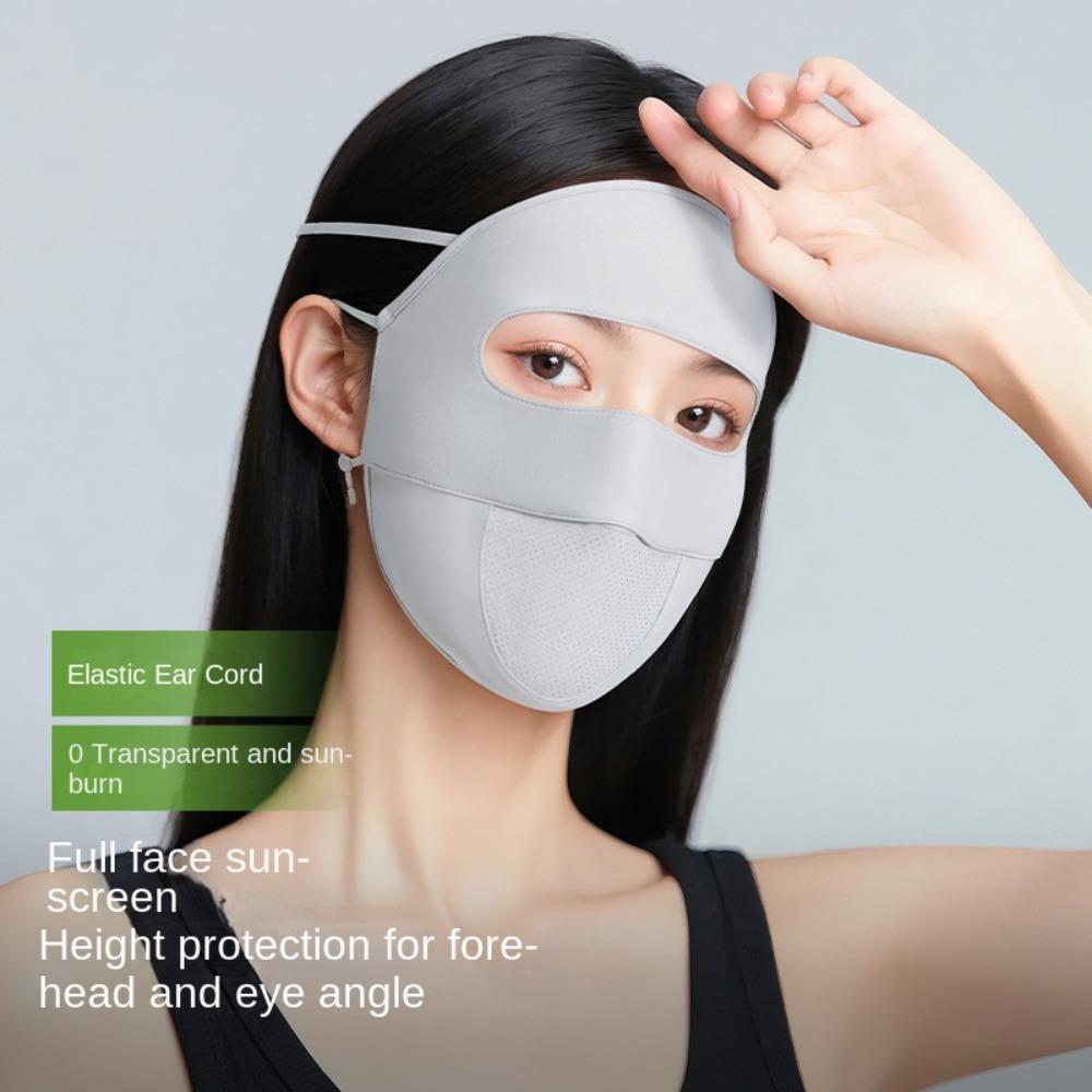 

Sunscreen Face Scarf Ice Silk Mask Summer Face Gini Mask Thin Sunscreen Mask Fishing темно-сірий колір