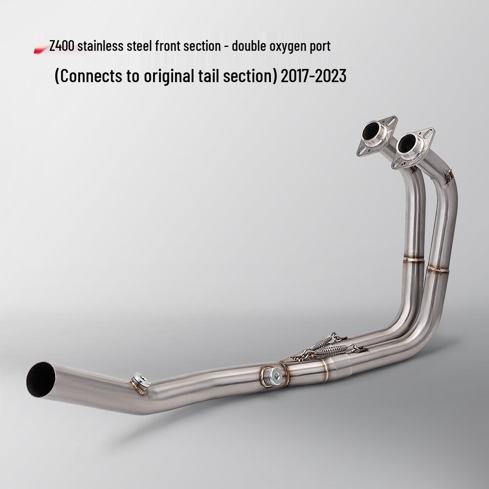 Motorcycle Moped Exhaust Front Section for Z400 - Easy Non-Destructive Installation