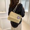 Elegant Korean Style Woven Handbag 2023 Summer Trendy Chic Small Square Bag