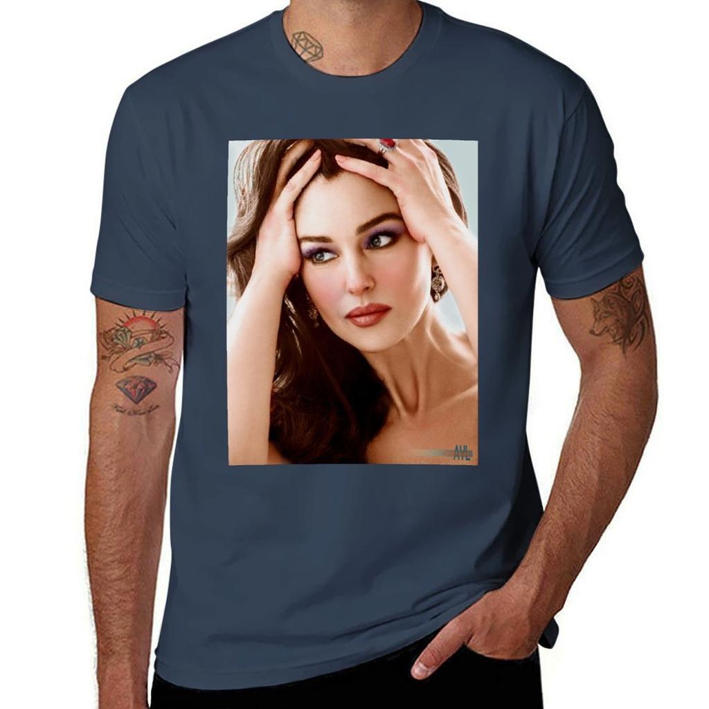Monica Bellucci T-Shirt Man T Shirt Cotton Men T Shirt Cotton 100% Anime T Shirts for Man T-Shirt