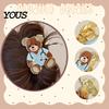Cartoon Bear Hair Claw Claw, Medium Size Metal Gripper with Anti-Slip Teeth, Medical Professional Style Clip Design Shark for Medium-Long