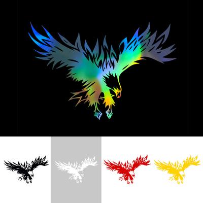 Reflective Laser PVC Eagle Graphics Sticker for Car Door Hood Body Side Decals Vinyl Auto Exterior Styling Film Foil Sheets