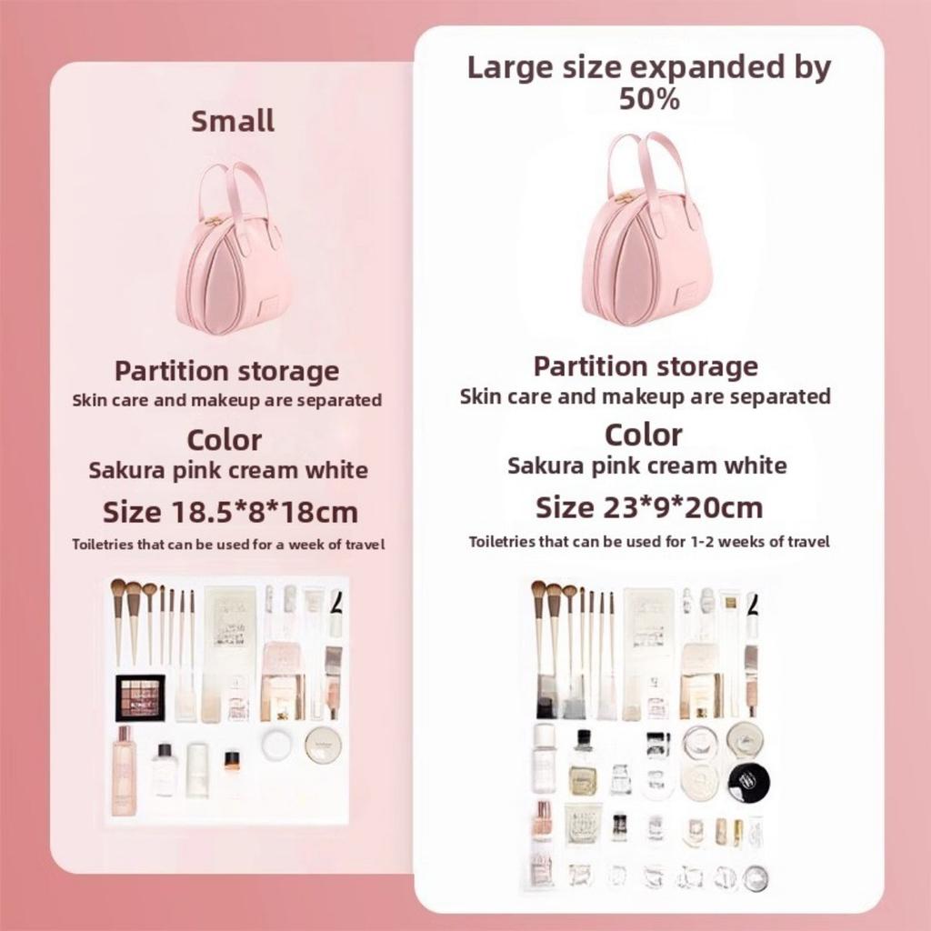 Skořepinová kosmetická taška pro ženy, velkokapacitní vodotěsná přenosná toaletní taška, velká taška na uskladnění make-upu