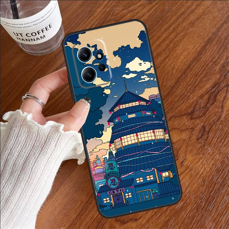 Neon Village Bathhouse Night Case For Xiaomi Redmi 14C 13C 10C 12C Redmi Note 14 Pro 13 12 11 9 10 9S 10S 11S 12S Cover