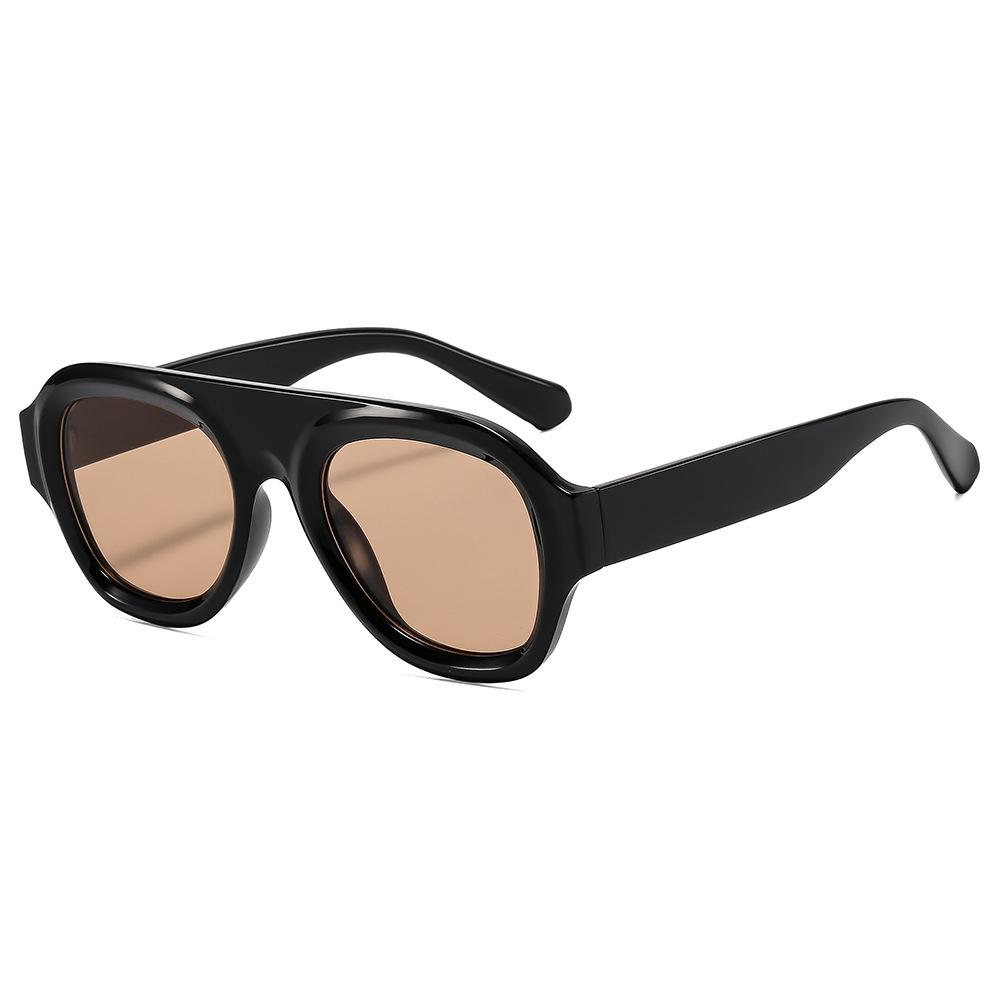 2025 Retro Round Frame Sunglasses: European & American Trend, Black Ins Celebrity Style