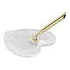 Insertion Pen Holder Simple Gold Heart Shaped Base Transparent Acrylic Pen Funnel Base for Business