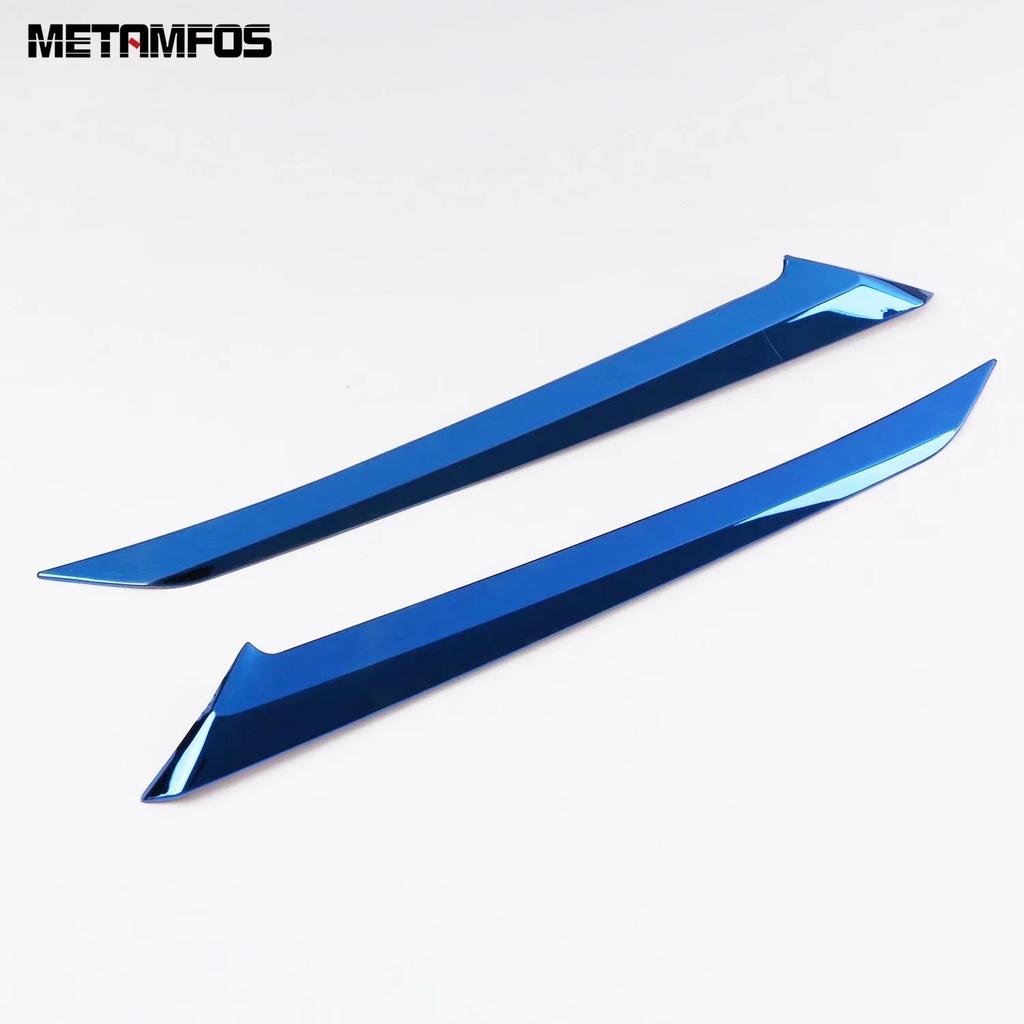 For Toyota Camry SE XSE TRD 2018      Stainless Steel Head Light Lamp Eyelid Eyebrow Accessories Car Styling