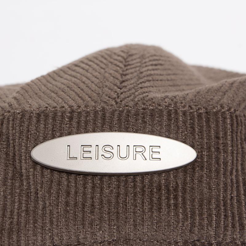 Men Fashion Corduroy Beret Spring Autumn Thick Warm Women's Flat Hat Vintage Casual Newsboy Cap Unisex Fashion Front Back Wear