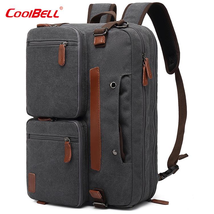 Mångsidig Canvasryggsäck för Män med Hög Kapacitet