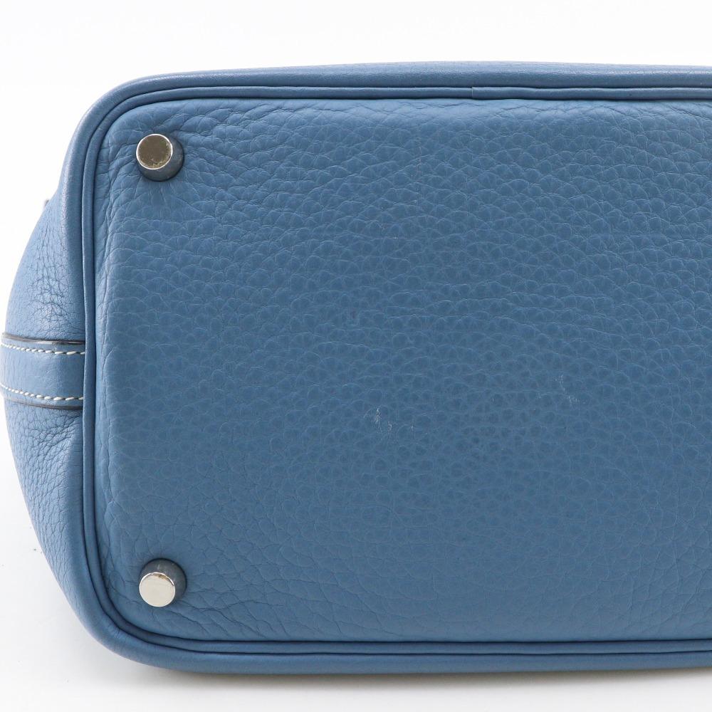 HERMES Picotin18 PM Handbag Blue gene light blue/SilverHardware Taurillon Clemence Women Used