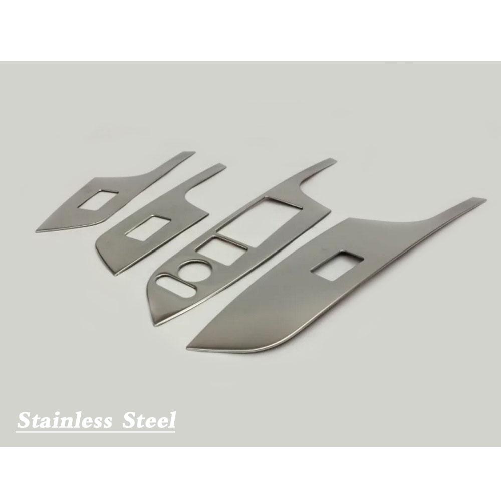 

For Honda CRV CR-V 2012 2013 2014 2015 2016 Car Styling Cover Door Window Glass Panel Armrest Lift Switch Button Trim Frame 4pcs Stainless steel