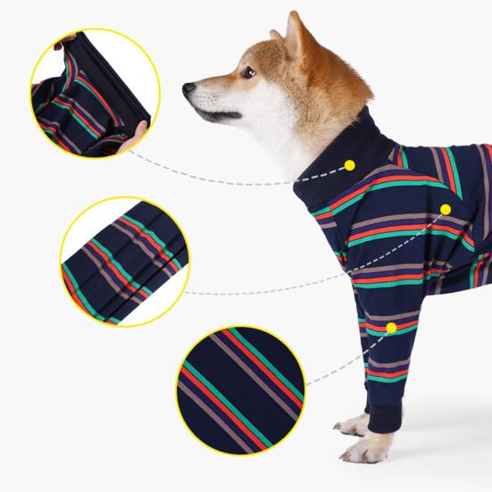 Dog Weaning Suit Elastic Wound Recovery Cotton Four-legged Pet Postpartum Cloth Bodysuit for Puppy
