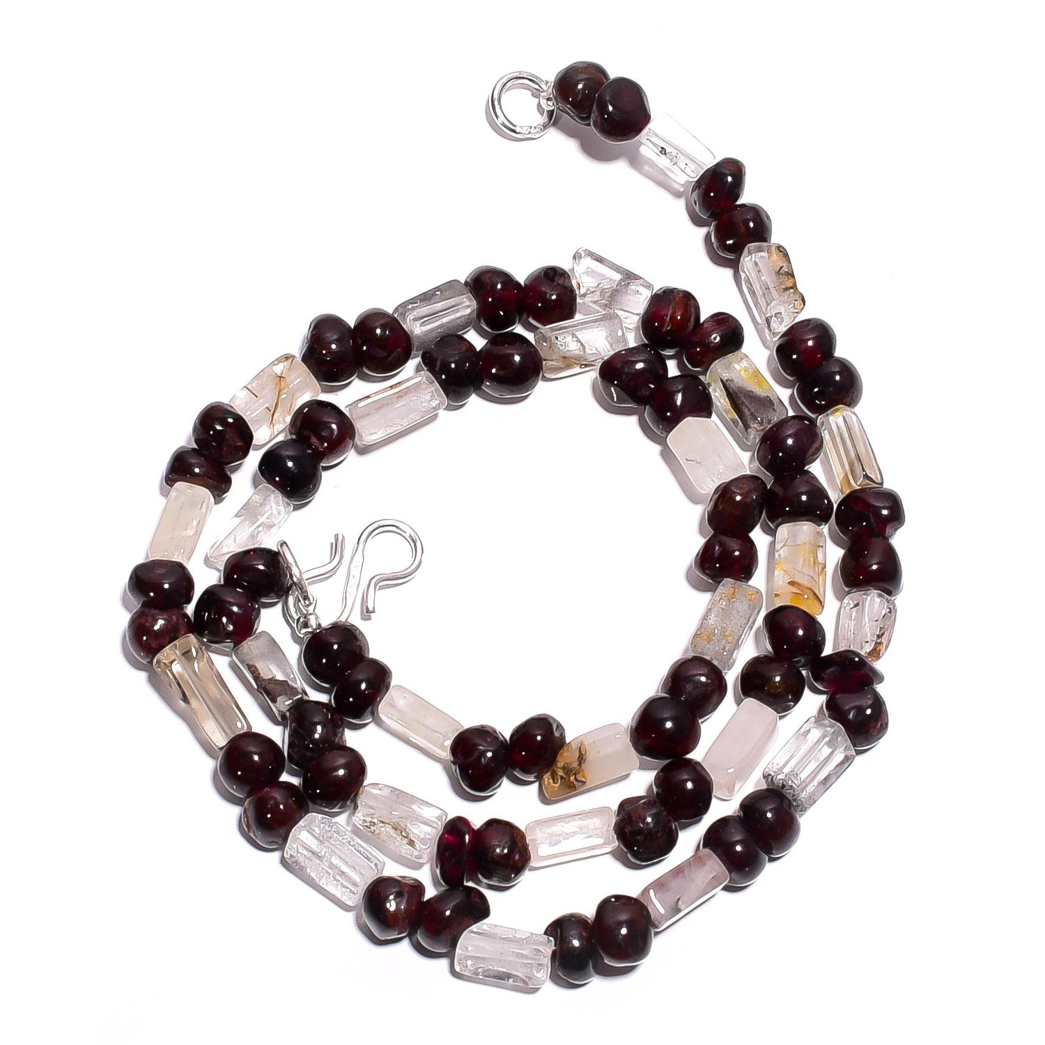 

Натуральный кристалл гранат драгоценный камень смешанная форма гладкие бусины ожерелье 17 UB-5021 UB-5021