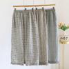 Women's Summer Cotton Pajama Pants, Double-Layer Gauze, Ruffled, Suitable for Outdoor or Home Wear