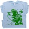 Godzilla Surfing T Shirt B Cool Vintage Surf Surfboard Retro Graphic Mens Womens