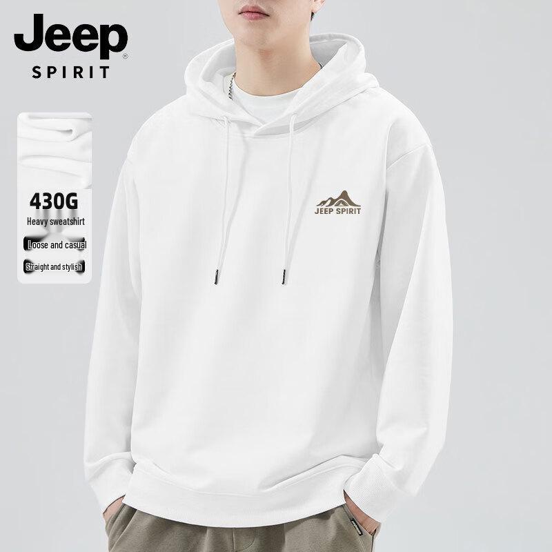 JEEP SPIRIT Men's Loose Hooded Sweatshirt