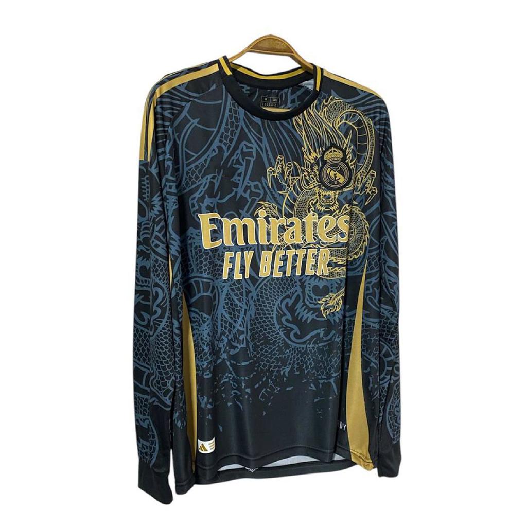 Dayibali Cristiano Ronaldo 2024-25 Black Long Sleeve Dragon Pattern Jersey