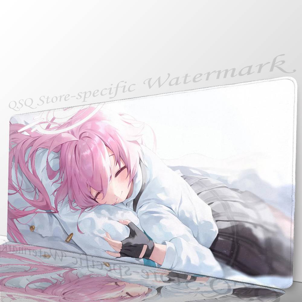 Takanashi Hoshino Anime B-Blue Archive Mousepad Non-slip Suitable For Office Computers Laptops E-sports Game Desk Mats XXL Keyb