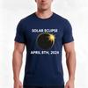 April  Th  Solar Eclipse TShirt Summer Casual Cotton Tee Oversized Streetwear Tops Vintage Graphic Print  Cotton